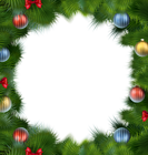Christmas Deco Frame with Christmas Balls PNG Clipart