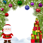 Christmas Frame with Santa Transparent Image