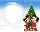 Christmas Kids Transparent Frame with Mickey Mouse