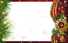 Christmas PNG Frame with Clock