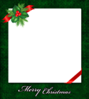 Christmas PNG Frame with Mistletoe
