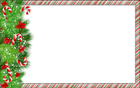 Christmas PNG Photo Frame with Candy Canes