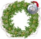 Christmas Pine Photo Frame with Santa Hat