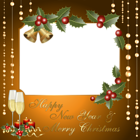 Christmas Transparent Brown PNG Frame