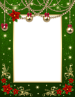 Christmas Transparent PNG Photo Frame Green