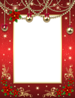 Christmas Transparent PNG Photo Frame Red