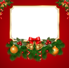 Christmas Transparent Red PNG Frame