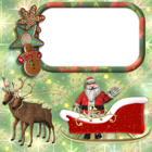 Christmas Transparent Santa PNG Photo Frame