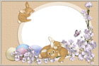 Easter Bunnies Transparent PNG Frame
