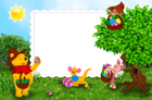 Easter Kids Transparent PNG Frame