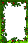 Green Mistletoe PNG Christmas Frame