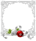 Large Christmas Transparent White Photo Frame with Christmas Bells