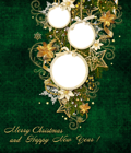 Merry Christmas Green PNG Frame