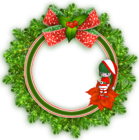 Round Transparent Christmas Photo Frame with Elf