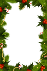 Transparent Christmas PNG Border Frame