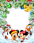 Transparent Christmas Star Frame with Mickey Mouse and Friends