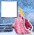 Transparent Christmas Winter Princess Aurora PNG Photo Frame
