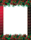 Transparent Red Merry Christmas PNG Photo Frame
