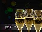 Happy New Year 2013 With Champagne Glasses