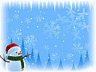 blue Christmas-snowman