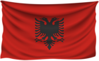 Albania Wrinkled Flag