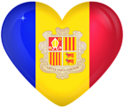 Andorra Large Heart Flag