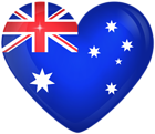 Australia Large Heart Flag