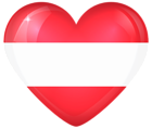 Austria Large Heart Flag