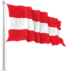 Austria Waving Flag PNG Image