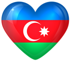 Azerbaijan Large Heart Flag