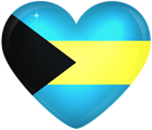 Bahamas Large Heart Flag