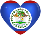 Belize Large Heart Flag