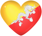 Bhutan Large Heart Flag
