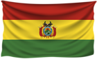 Bolivia Wrinkled Flag