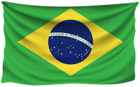 Brazil Wrinkled Flag