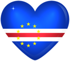 Cabo Verde Large Heart Flag