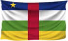 Central African Republic Wrinkled Flag 