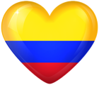 Colombia Large Heart Flag