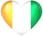 Cote d'Ivoire Large Heart Flag