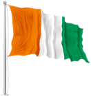 Cote d-Ivoire Waving Flag PNG Image