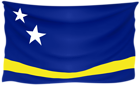 Curacao Wrinkled Flag