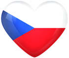 Czech Republic Large Heart Flag