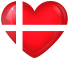 Denmark Large Heart Flag