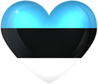 Estonia Large Heart Flag