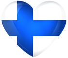 Finland Large Heart Flag