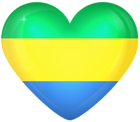 Gabon Large Heart Flag