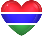Gambia Large Heart Flag