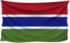 Gambia Wrinkled Flag