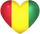 Guinea Large Heart Flag