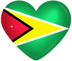 Guyana Large Heart Flag